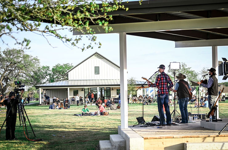 Outdoor concert on the Meyer Ranch community green