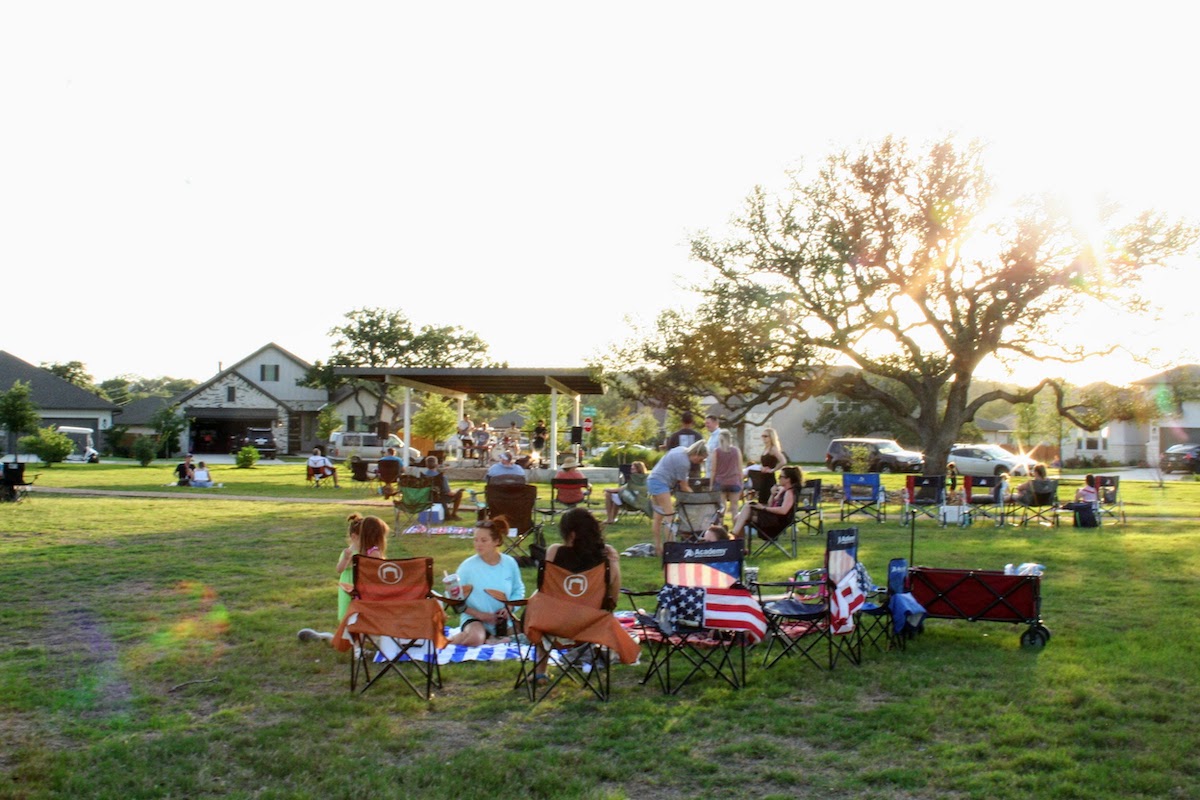 Meyer Ranch community members enjoying an outdoor community event.