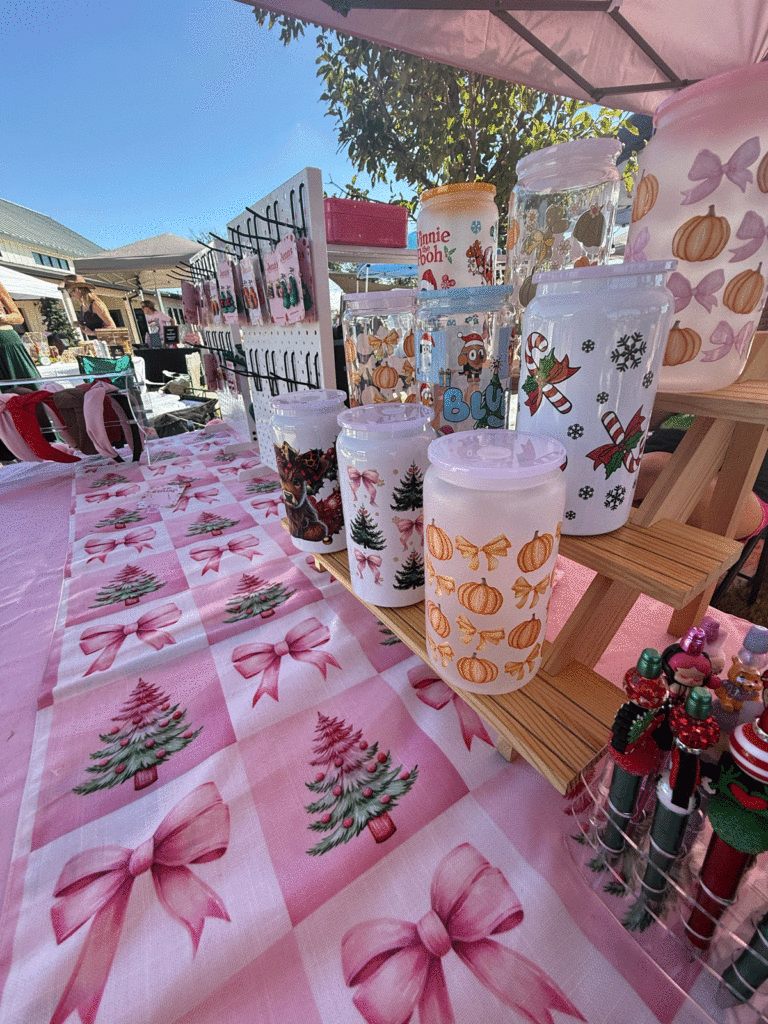 Vendor booth at Meyer Ranch Deck the Halls market