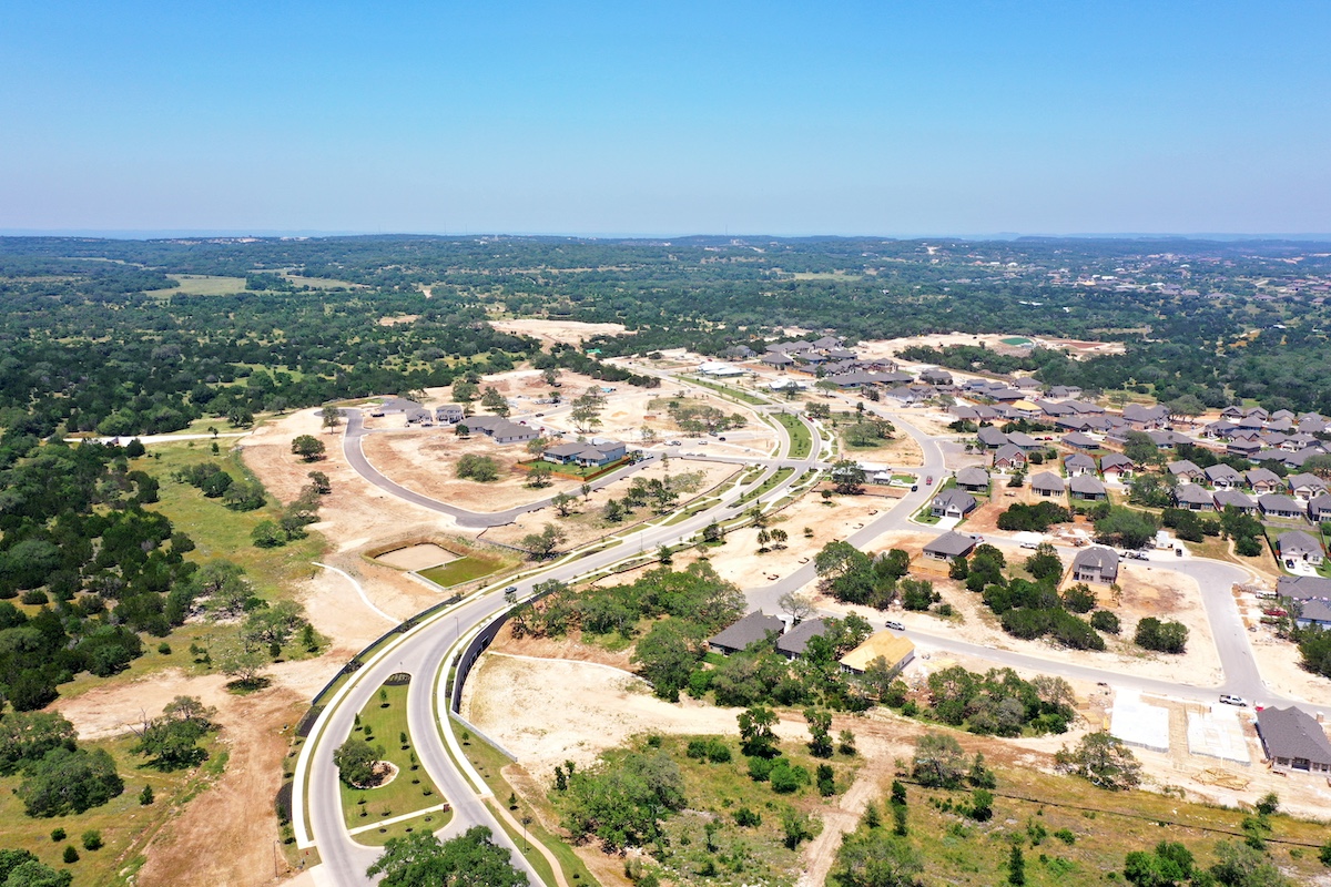 Aerial view of Meyer Ranch construction.