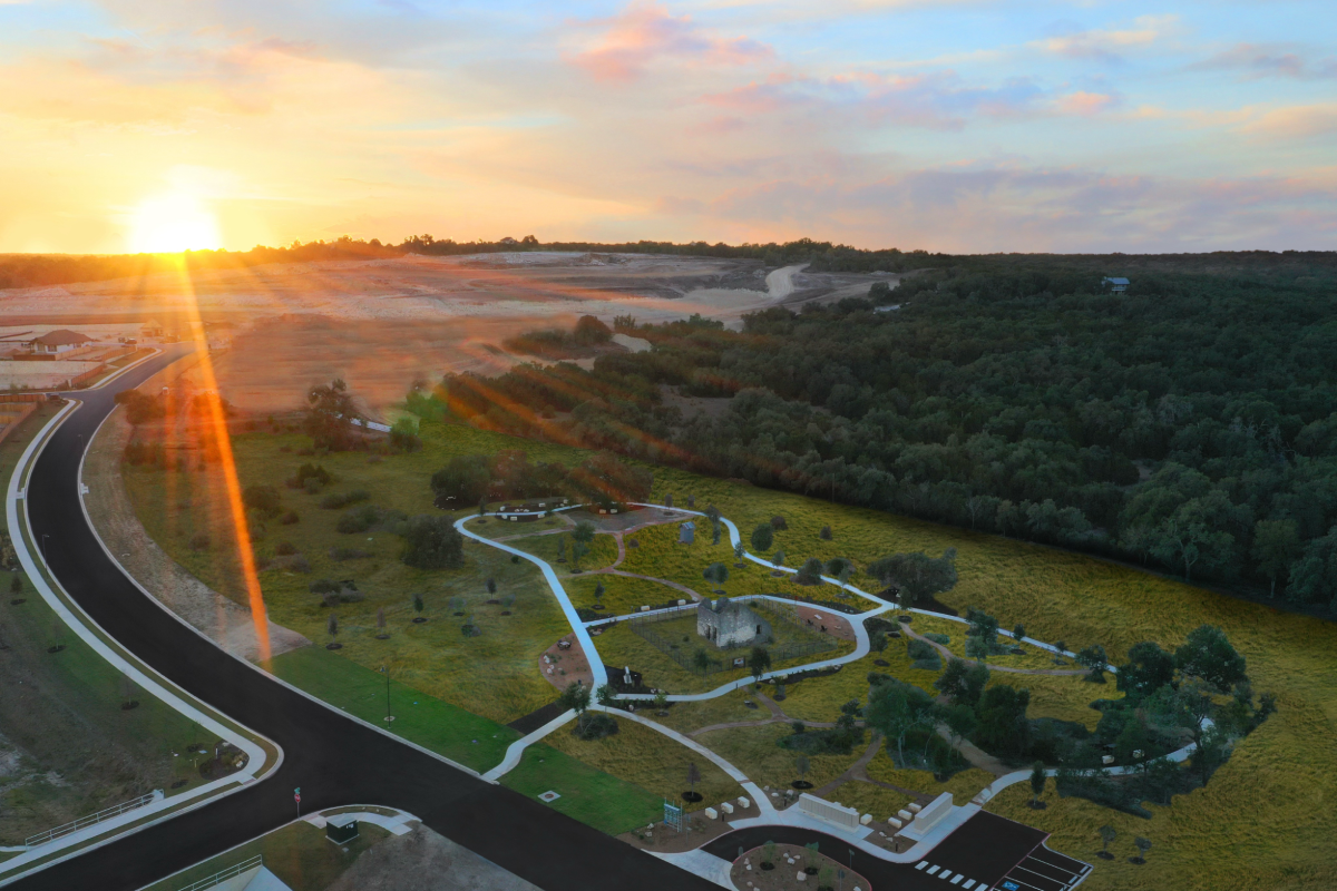 Aerial view of Heimer House in Meyer Ranch